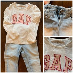 girls GAP 4/4T long sleeve shirt and pants